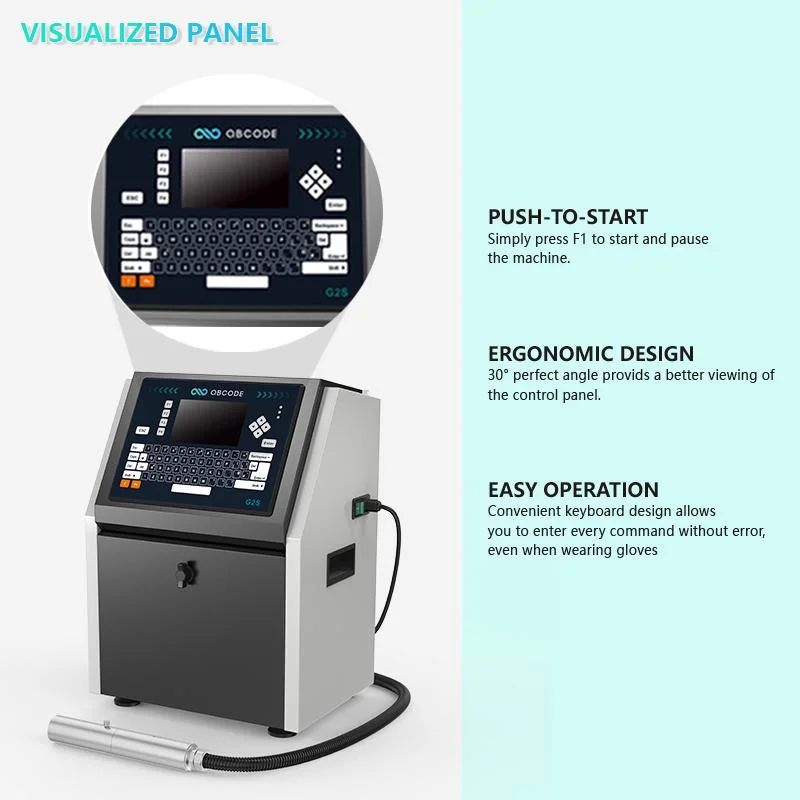 Industrial Inkjet Printing Machine Cij Printer for Easy Operation Industrial (QBCODE-G2S)